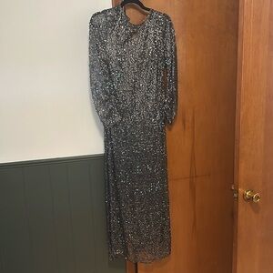 H&M sparkly long dress
